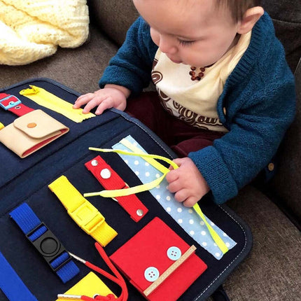 Toddler Montessori Busy Board – Educational Sensory Fine Motor Toy