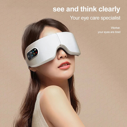 Eye Massager with Heat & Bluetooth Music – Reduce Strain, Relax