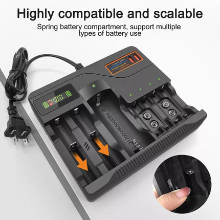 LCD Smart Battery Charger for AAA AA 9V Ni-MH Ni-CD Rechargeable
