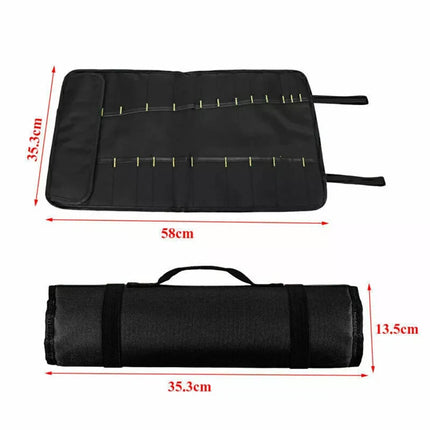 Portable Chef Knife Roll Carry Bag with Kitchen Tool Storage Organizer