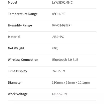 Smart Bluetooth Temperature Humidity Monitor with E-Ink Display Clock
