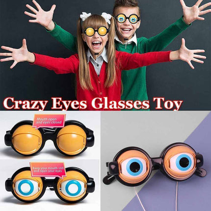 Funny Crazy Blink Glasses Toy – Party Gag Eyewear for Adults
