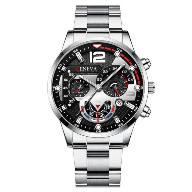 Men's Stainless Steel Watch Business Fashion with FREE Gift Bracelet