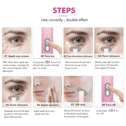 4-in-1 LED Facial Wand Red Light Therapy Massage for Skin Care Anti-Aging