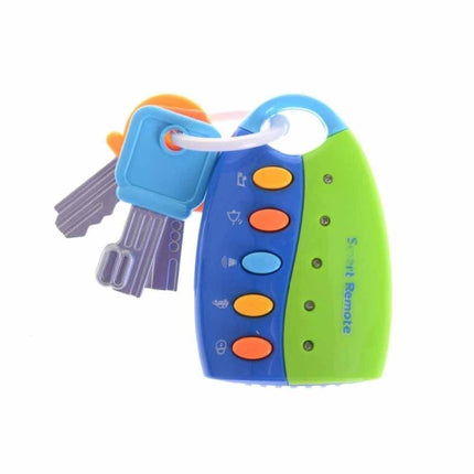 Musical Car Key Toy for Baby, Colorful Flash Keychain Pretend Remote Gift