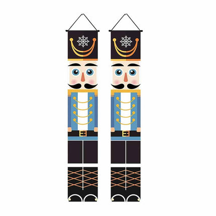 Nutcracker Soldier Door Banner Couplet Merry Christmas 1.8M Xmas Decor