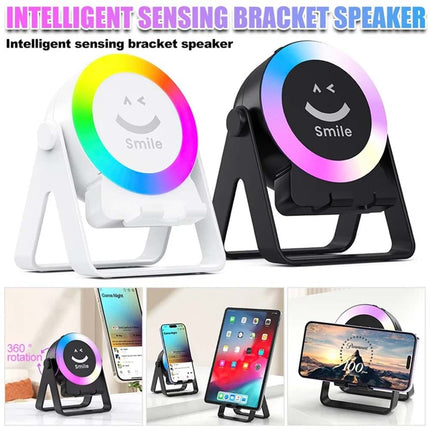 4 in 1 Wireless Induction Bluetooth Speaker Rechargeable Bracket Speaker