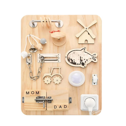 Montessori Busy Board for Toddlers – Sensory Fidget Toy ADHD Gift