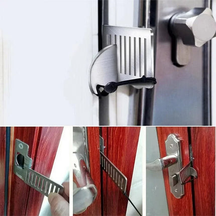 Portable 8cm Stainless Steel Anti-Theft Door Blocker Security Tool