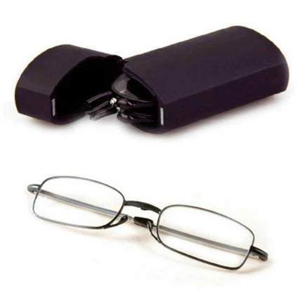 Men's Folding Reading Glasses +1.5/+2.0 with Black Frame & Carry Case