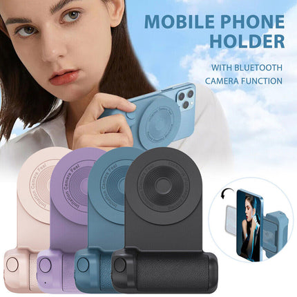 Magnetic Bluetooth Camera Shutter Hand Grip Phone Holder iPhone Android