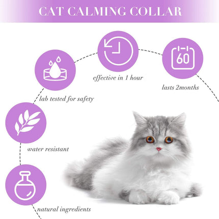 3 Pack Calming Collar for Cats Natural Lavender Pheromone Cat Calming Collars
