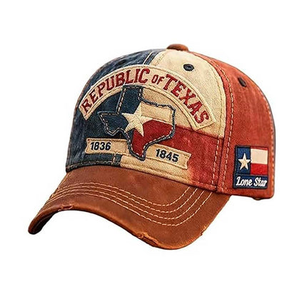 Unisex Texas Republic Baseball Cap 1836-1845 Lone Star Legacy Hat