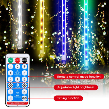 10PCS 50cm Meteor Shower LED Rain Drop String Light, Falling Star Decor