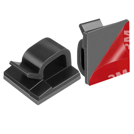 100x Adhesive Cable Clips, Self-Adhesive Wire Holder Organizer