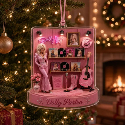 Christmas Tree Hanging Memorial Music Tribute 2D Acrylic Ornament