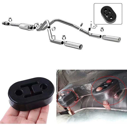 4PCS Universal Black Exhaust Rubber Hanger Heavy Duty Pipe Mount Brackets