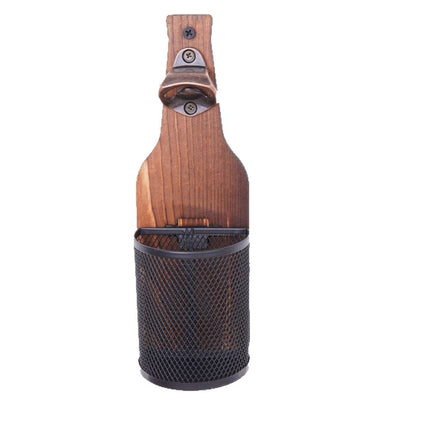 Wall-Mounted Beer Bottle Opener with Cap Catcher for Kitchen & Bar