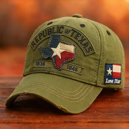 Unisex Texas Republic Baseball Cap 1836-1845 Lone Star Legacy Hat