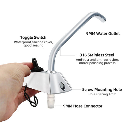 12V Electric Water Pump Faucet Tap Switch for Boat Caravan Motorhome RV