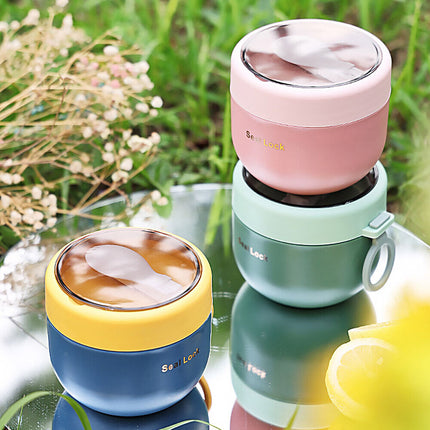 Stainless Steel 600ml Lunch Box Thermos Food Flask Insulated Soup Jar