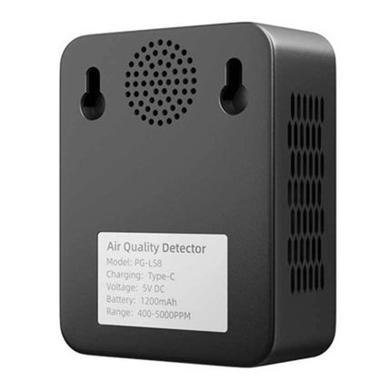 USB Rechargeable 5 in 1 Air Quality Monitor CO2 TVOC HCHO Temp Humidity