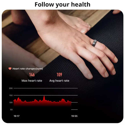 R06 Smart Ring for Men Women Heart Rate Blood Oxygen Fitness Tracker