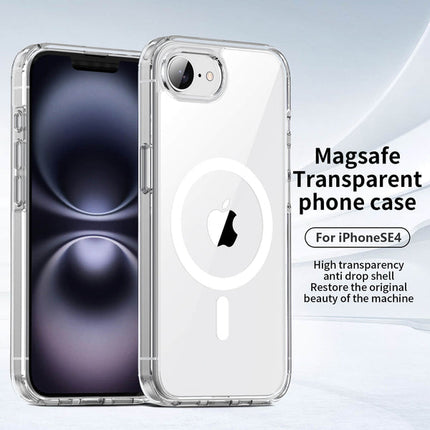 Clear Magsafe Case for iPhone 16e with Tempered Glass Screen Protector