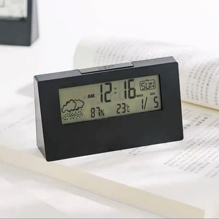 Digital LCD Thermometer Hygrometer Home Temperature Humidity Alarm Clock