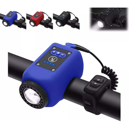 Mountain Bike Light Electronic Horn Bell USB Rechargeable Bicycle Alarm