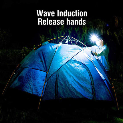 Smart Sensor LED Head Torch Rechargeable Headlamp Fishing Camping Light