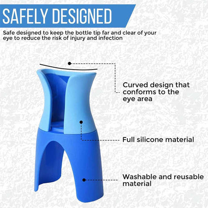 Portable Eyedrop Dispenser Bottle – Reusable Eye Drop Applicator Aid