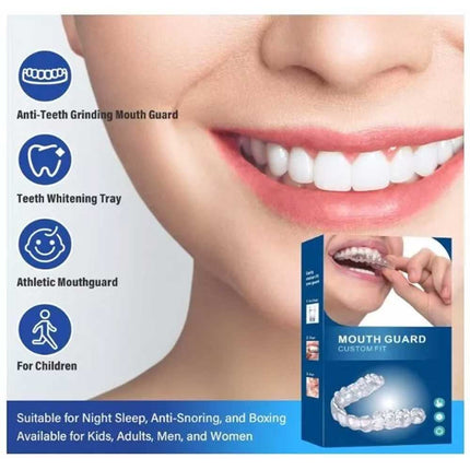 4X Bruxism Mouth Guard Teeth Clenching Stop Reusable with Storage Case