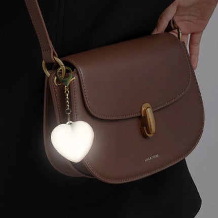 2x Heart Keychain Light Touch Sensitive Mini LED Flashlight Rechargeable