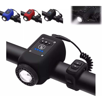 Mountain Bike Light Electronic Horn Bell USB Rechargeable Bicycle Alarm