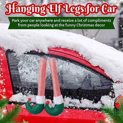 Christmas Santa Elf Legs Car Hanging Decor Stuffed Xmas Ornament Auto Truck