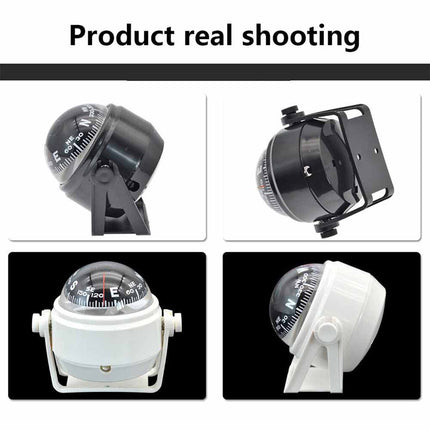 Marine Compass with Mount for Boat Ship Vehicle Outdoor Car Navigation Tool