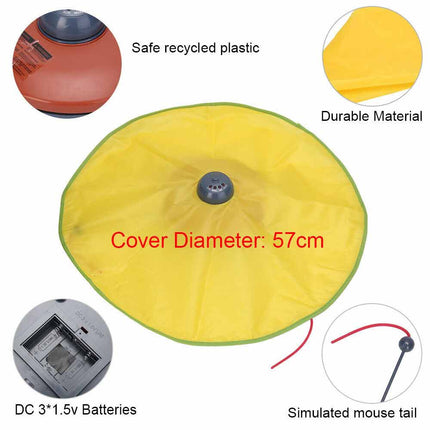 Electronic Interactive Cat Toy with Rotating Mouse for Puzzle Play