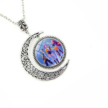 Demon Hunters Pendant Necklace, Sweater Chain Decor Accessory