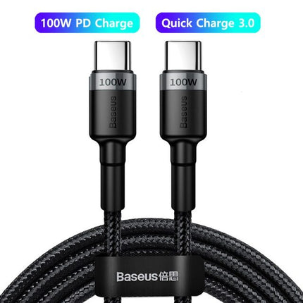 Baseus 100W USB-C to USB-C PD Fast Charger Cable for Samsung MacBook