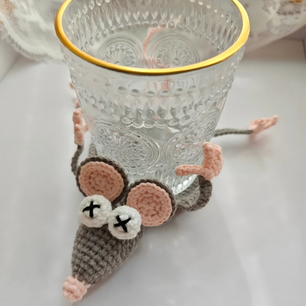 Handmade Crochet 3D Animal Coaster, Cute Knitted Mug Rug Round Drink Mat