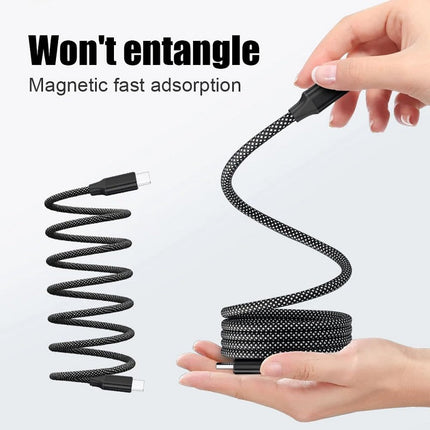 Magnetic 1M USB-C Cable 140W Super Fast Charging for iPhone Samsung
