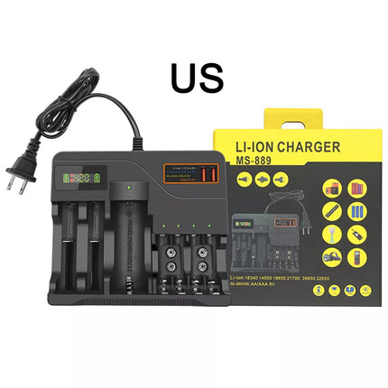 LCD Smart Battery Charger for AAA AA 9V Ni-MH Ni-CD Rechargeable
