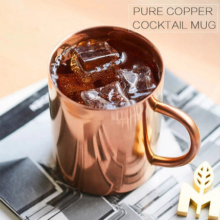 450ML Pure Copper Moscow Mule Mug for Camping, Coffee, Beer, Cocktail