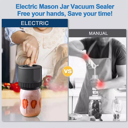Electric Vacuum Sealer Kit for Mason Jars, Automatic Lids Sealer