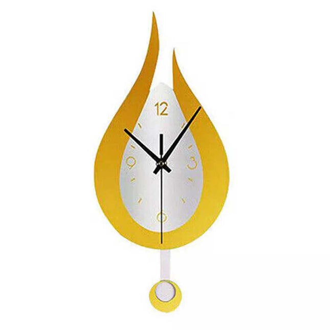 Modern Waterdrop Silent Wall Clock Acrylic Pendulum Hanging Decor