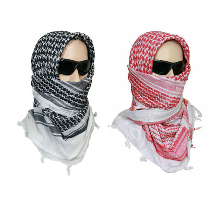 Men Arab Keffiyeh Shemagh Scarf Muslim Turban Palestine Headwrap
