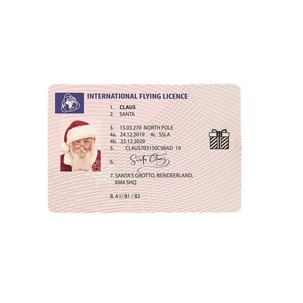 10Pcs Santa Claus Sleigh International Driving Licence Christmas Gift
