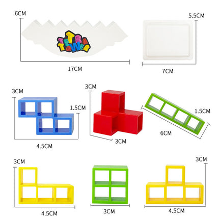 Tetra Tower Game: Stacking Balance Blocks, Educational Toy for Adults