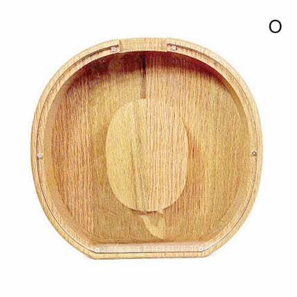 Wooden Piggy Bank, Funny Letter Coin Money Box for Kids & Adults Gift